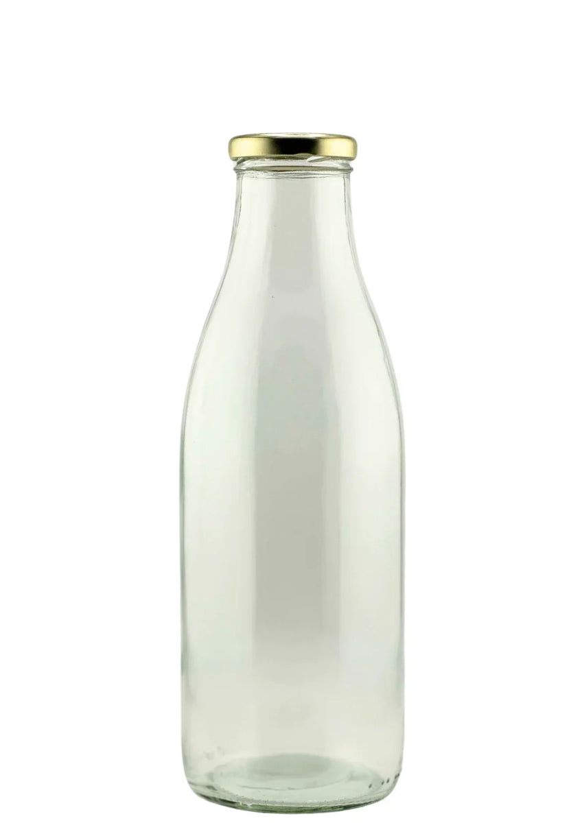 Agua Solan De Cabras Slkfactory - 8 Botellas De Vidrio Vacías 1000ml, Para  Leche, Zumo, Aceite - Con Cierre Incluido Botellas Zumo Leche Aceite