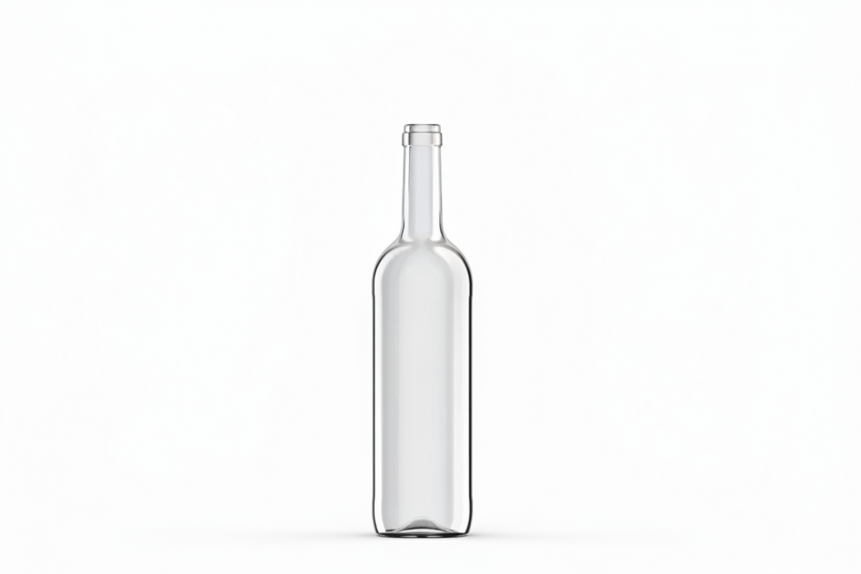 🍾Botella de Cristal Bordelesa OPTIMA ECV 750ml Corcho Blanca