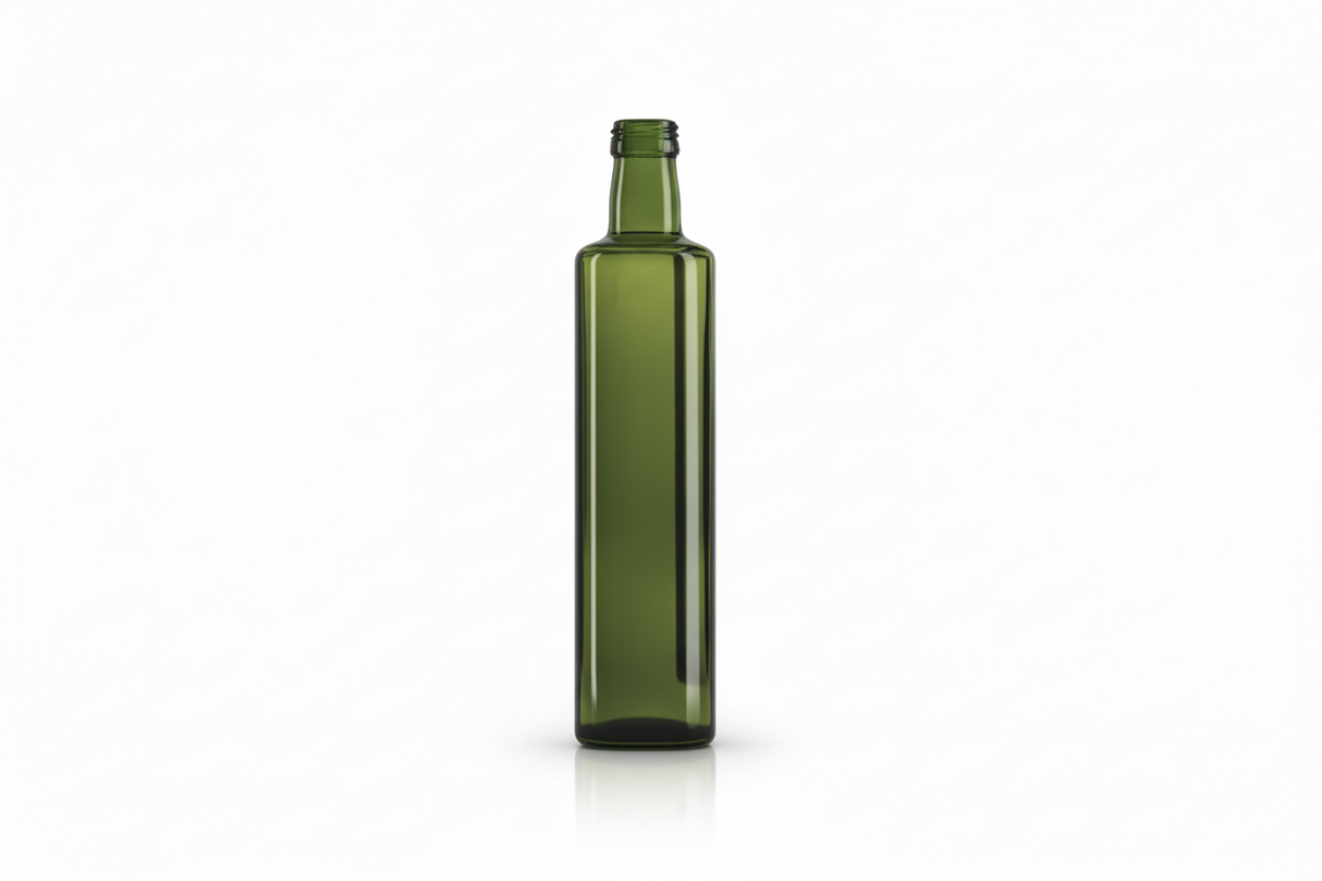 🫒 Botella de Cristal Dorica 500 ml Verde Uva