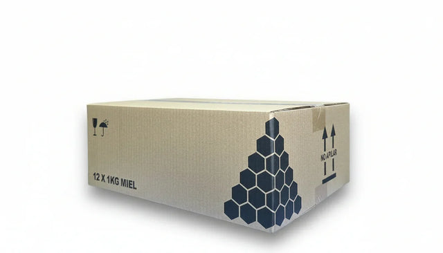 Caja de cartón para 12 tarro de cristal Celdillas 1kg – Capacidad 12 tarros