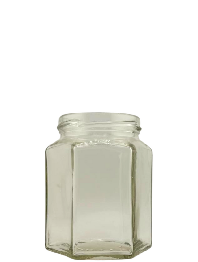 🫙⬣ Tarro de Cristal Hexagonal 288 ml Twist-Off 63