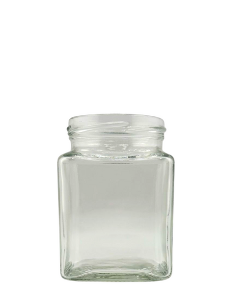 🔳Tarro de Cristal Square 270ML Twist-Off 63