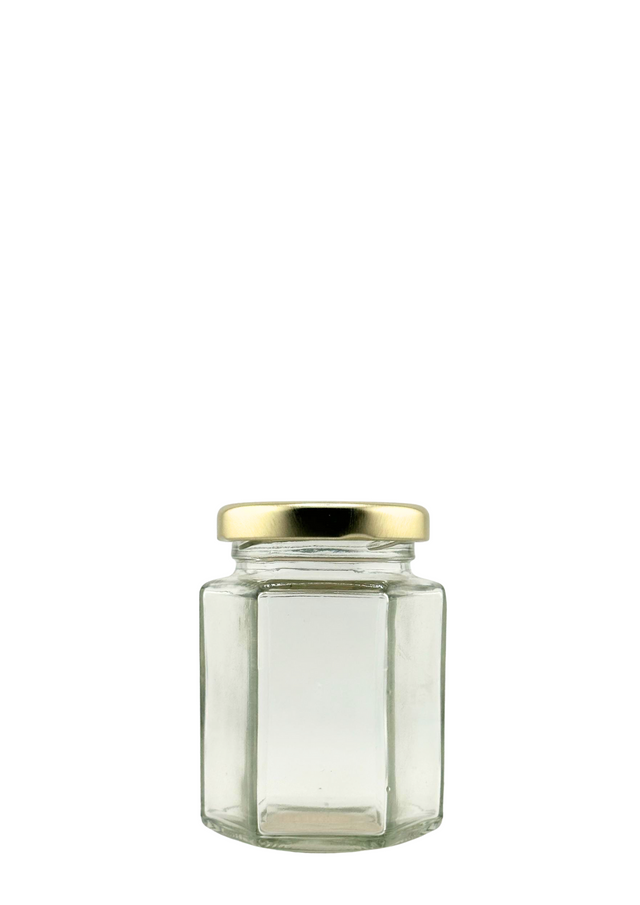 🫙⬢Tarro de Cristal Hexagonal 116 ml Twist-Off 48
