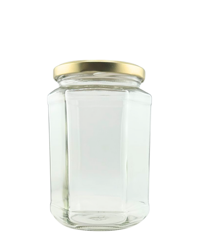 🫙⬣ Tarro de Cristal Hexagonal 720 ml Twist-Off 82