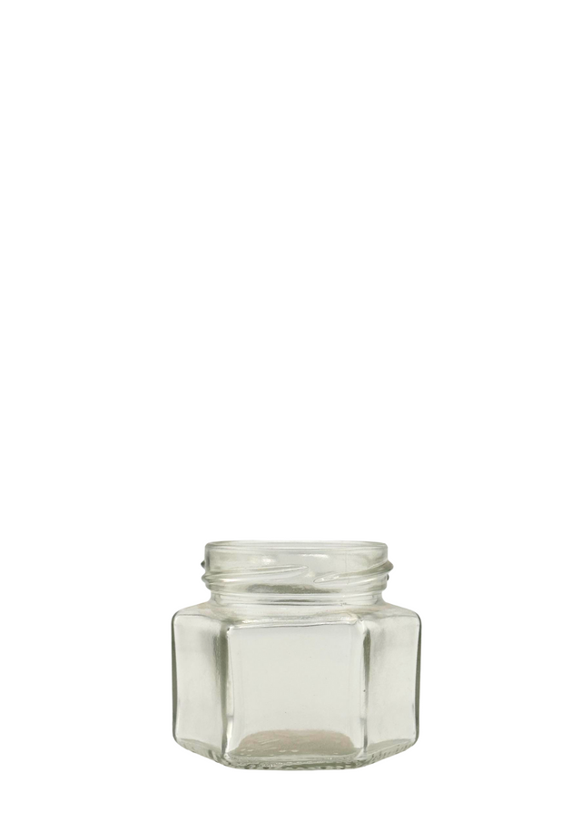 🫙⬣ Tarro de Cristal Hexagonal 106 ml Twist-Off 53