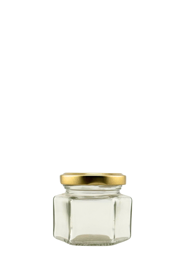 🫙⬣ Tarro de Cristal Hexagonal 106 ml Twist-Off 53