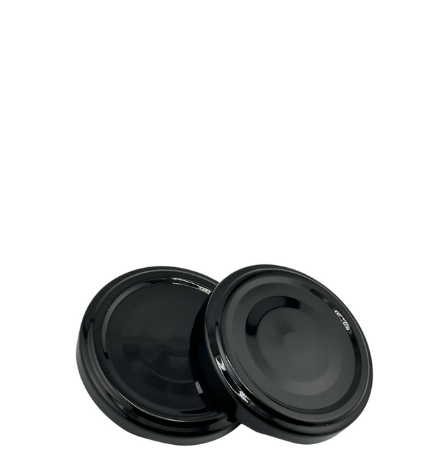 Tapa Twist-Off 58 Negra Con Botón Esterilización