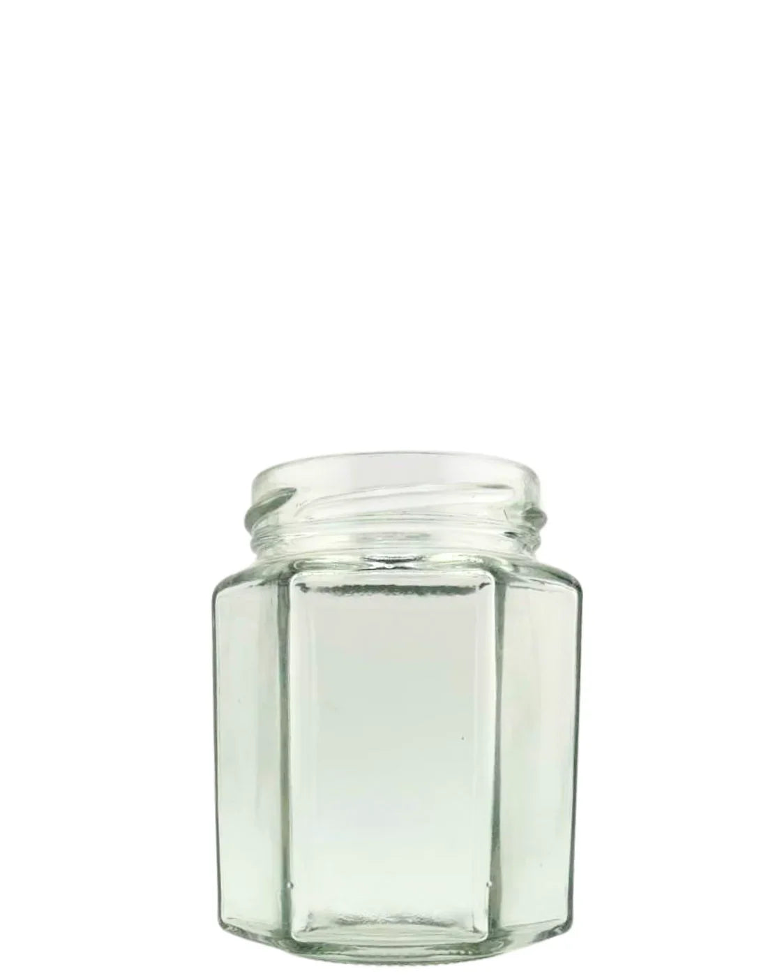 🫙⬢Tarro de Cristal Hexagonal 196 ml Twist-Off 58