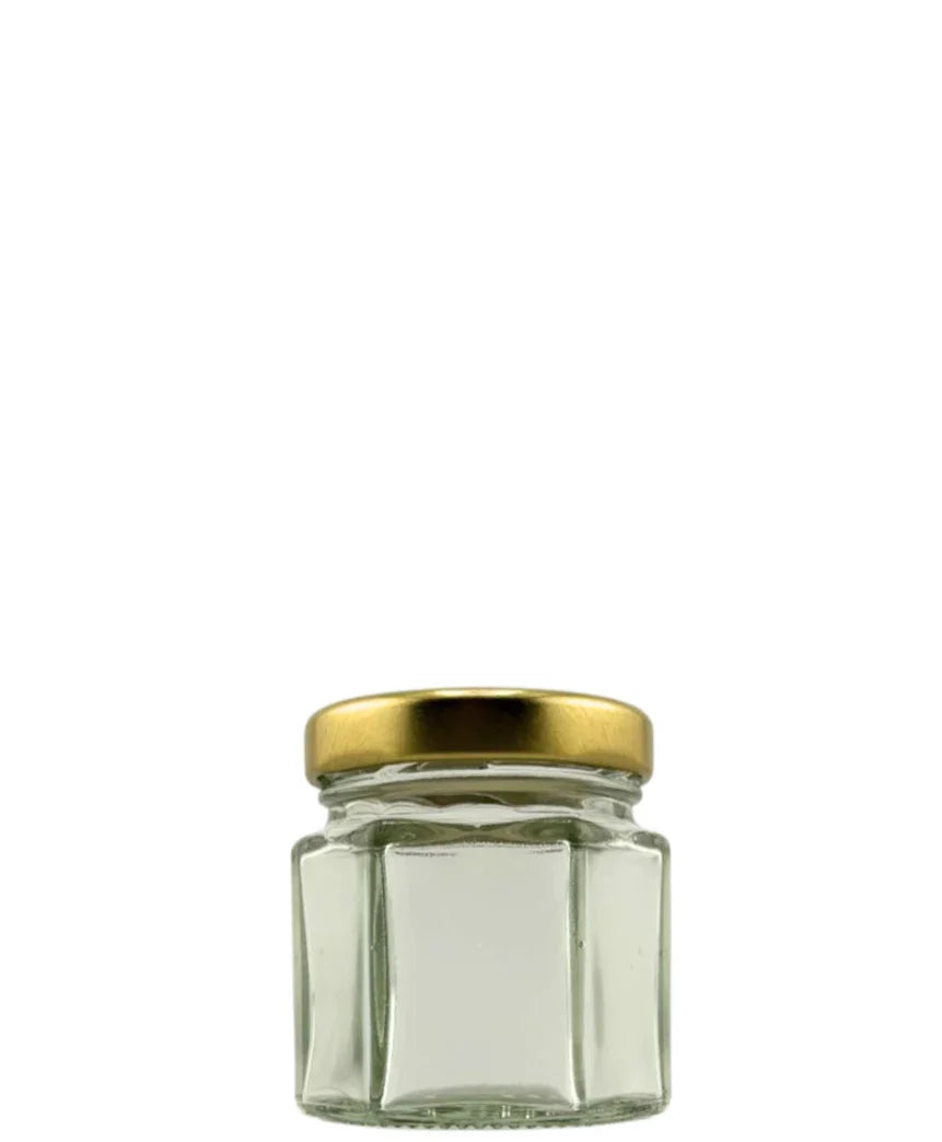 🫙⬣ Tarro de Cristal Hexagonal 47 ml Twist-Off 43