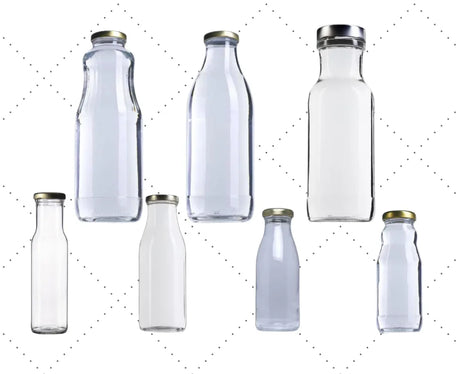 Botellas de cristal para Zumo o Leche