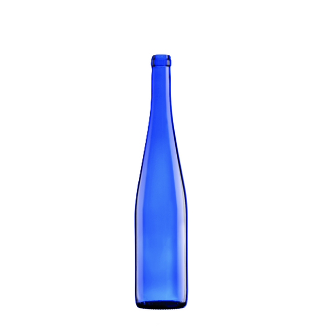 🍾Botella de Cristal Rhin Alta 750ml Corcho Azul
