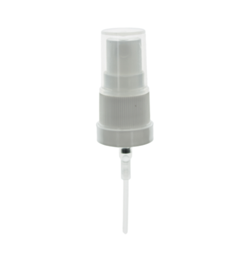 Pulvérisateur DIN18 FBOG 118 mm blanc avec capuchon et joint transparents