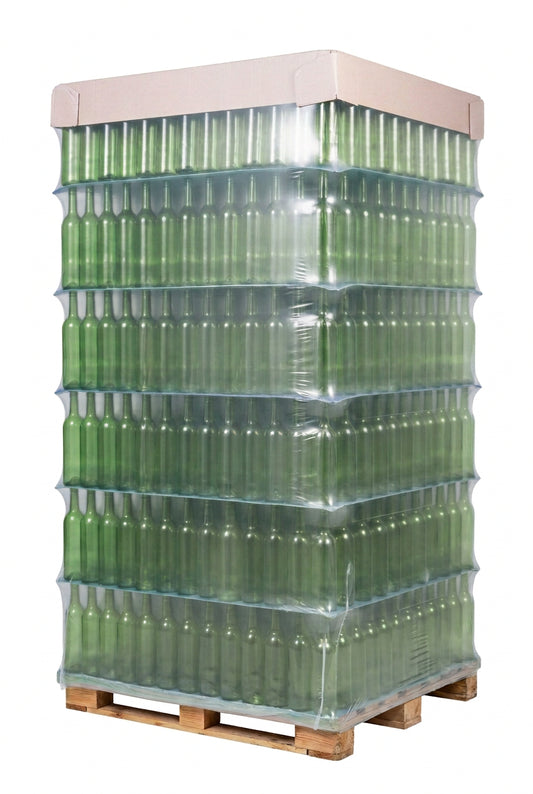 🍷 Palet Botella de Cristal Bordelesa Leve Verde Claro H315 75 cl | 1.440 Unidades