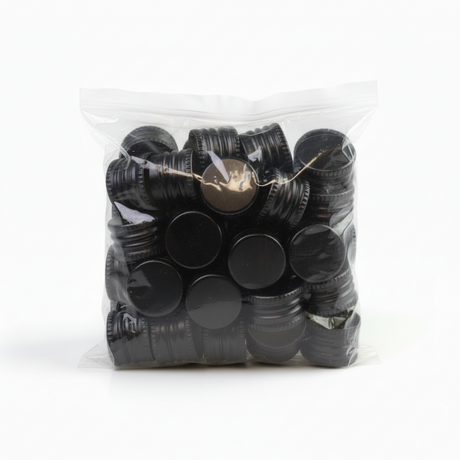 ⚫Tapón Pilfer 24 X 15 Negro Prefilatado