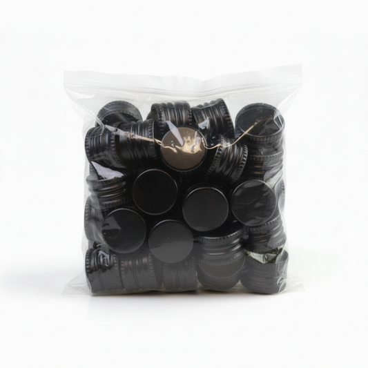 ⚫Tapón Pilfer 24 X 15 Negro Prefilatado