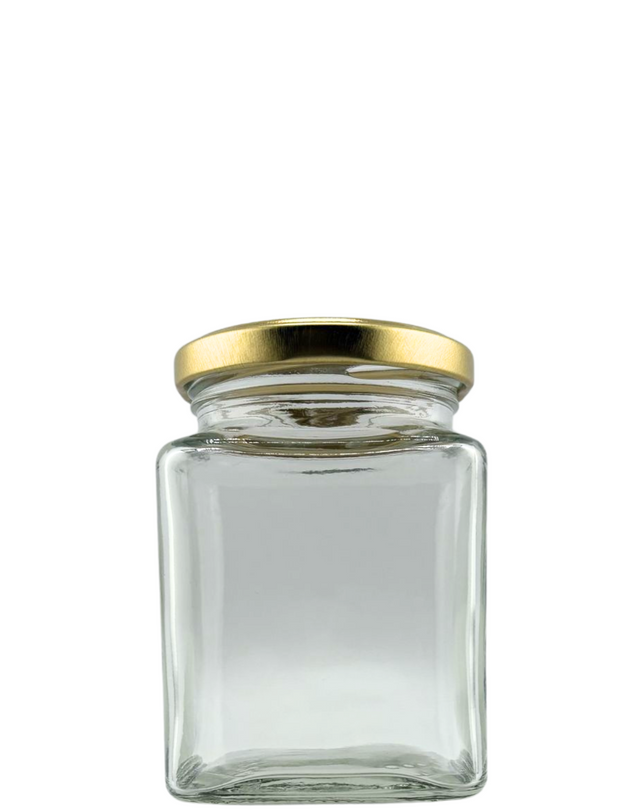 🔳Tarro de Cristal Square 270ML Twist-Off 63