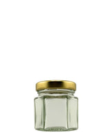 🫙⬣ Tarro de Cristal Hexagonal 47 ml Twist-Off 43
